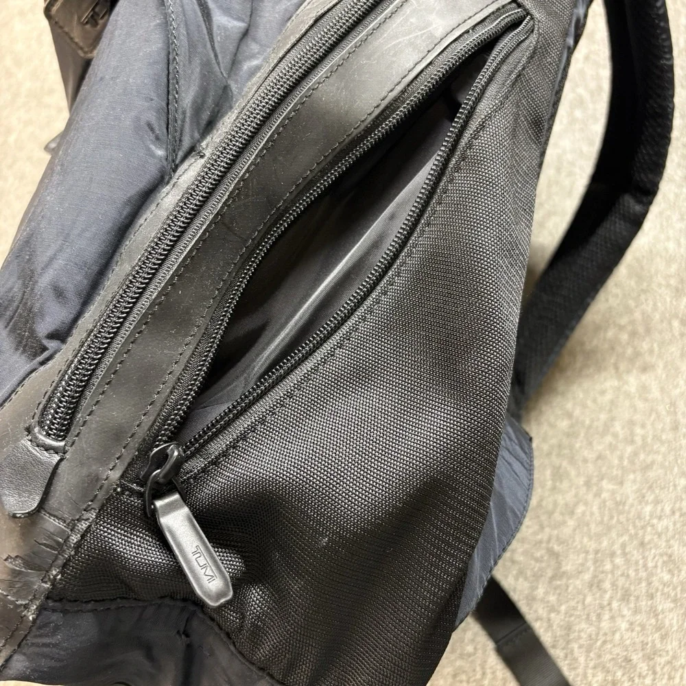 Tumi Backpack Virtue Diligence Black Ballistic Nylon Laptop Work School